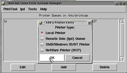 Druckereinrichtung bei RedHat-basiertem Linux